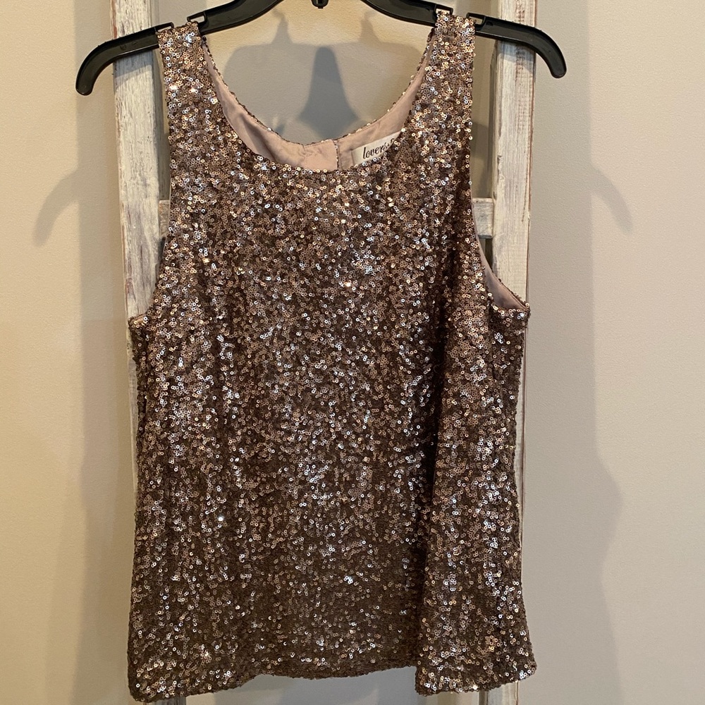Sequin open back top